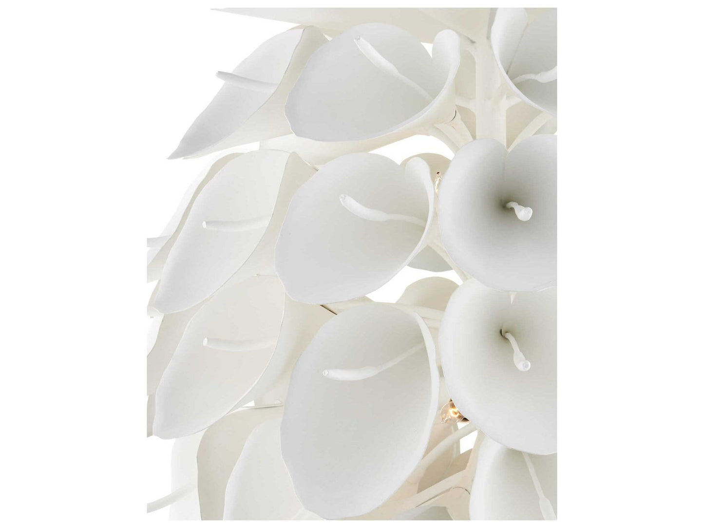 Currey & Company Currey and Company 9-Light Diego Chandelier in Gesso White Wrought Iron
