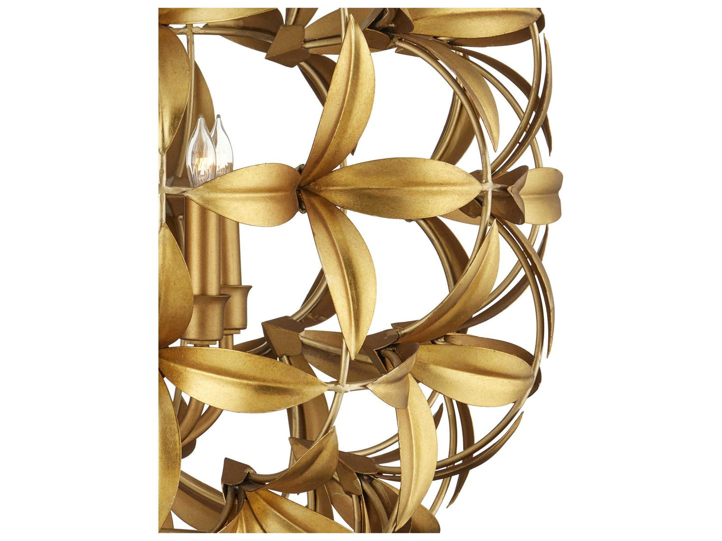 Currey & Company Currey and Company 6-Light Helenium Orb Chandelier in Contemporary Gold Leaf