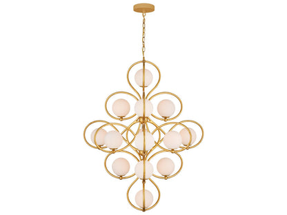 Currey & Company Currey and Company 14-Light Storrs Chandelier in Contemporary Gold Leaf