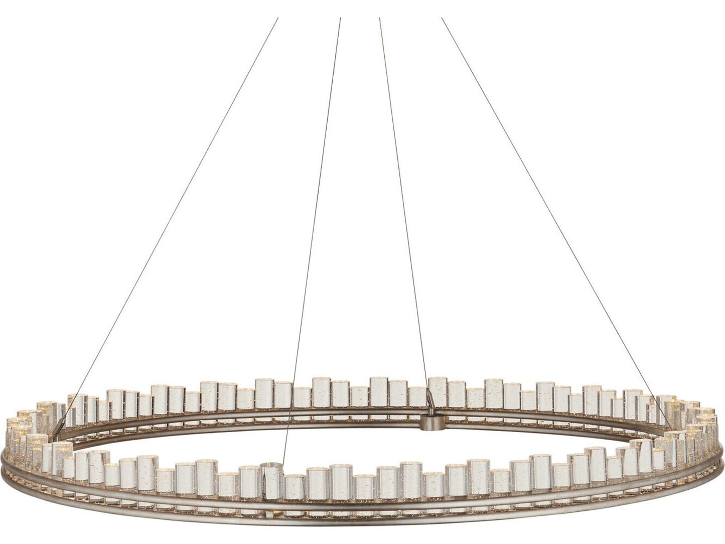 Currey & Company Currey and Company 1-Light Pleiades Chandelier Contemporary Silver Leaf