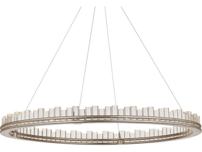 Currey & Company Currey and Company 1-Light Pleiades Chandelier Contemporary Silver Leaf
