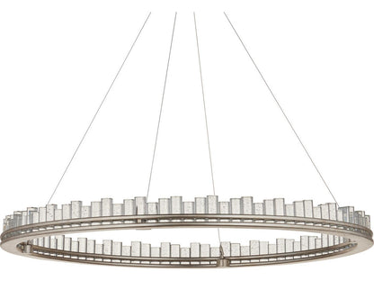 Currey & Company Currey and Company 1-Light Pleiades Chandelier Contemporary Silver Leaf