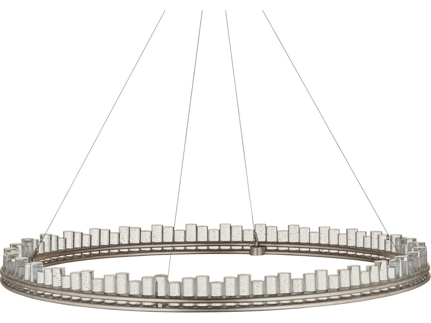Currey & Company Currey and Company 1-Light Pleiades Chandelier Contemporary Silver Leaf