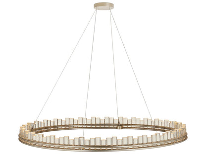 Currey & Company Currey and Company 1-Light Pleiades Chandelier Contemporary Silver Leaf