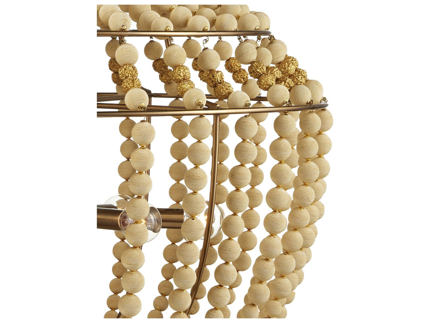 Currey & Company Currey and Company 6-Light Penelope Chandelier Beige and Antique Brass