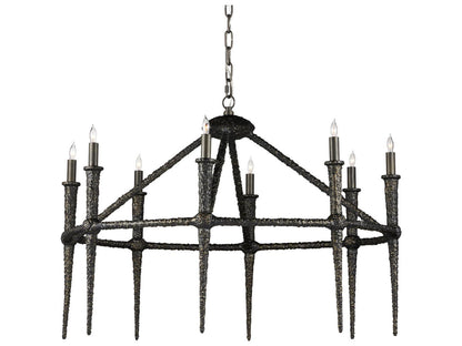Currey & Company Currey and Company 8-Light Blackthorn Chandelier in Aged Bronze