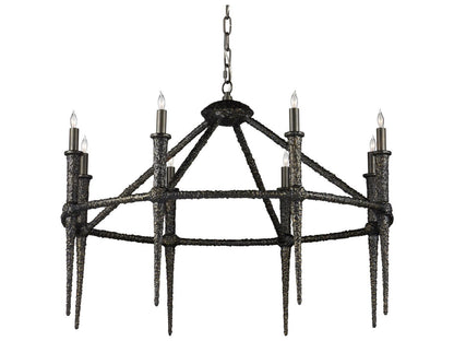 Currey & Company Currey and Company 8-Light Blackthorn Chandelier in Aged Bronze