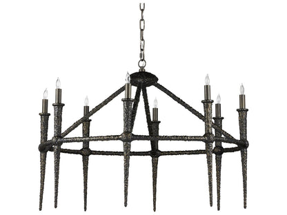 Currey & Company Currey and Company 8-Light Blackthorn Chandelier in Aged Bronze