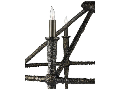 Currey & Company Currey and Company 8-Light Blackthorn Chandelier in Aged Bronze