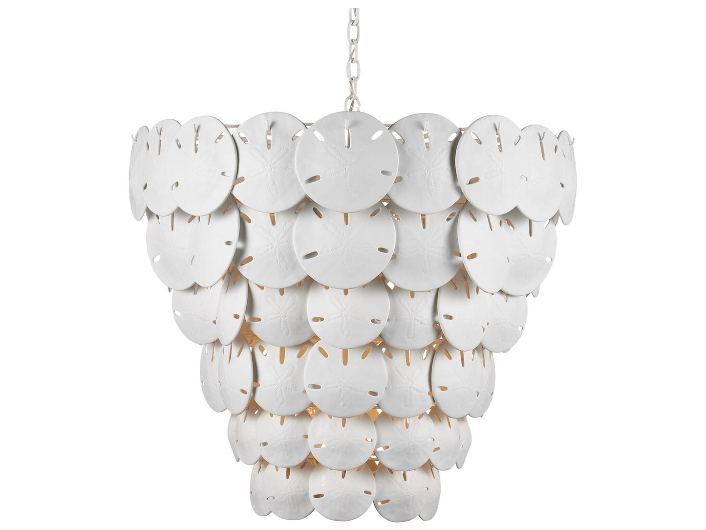 Currey & Company Currey and Company 8-Light Tulum Extra Large Chandelier in Sugar White