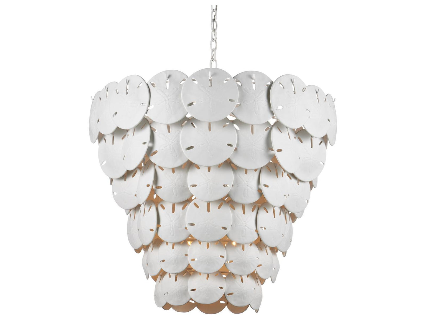 Currey & Company Currey and Company 8-Light Tulum Extra Large Chandelier in Sugar White