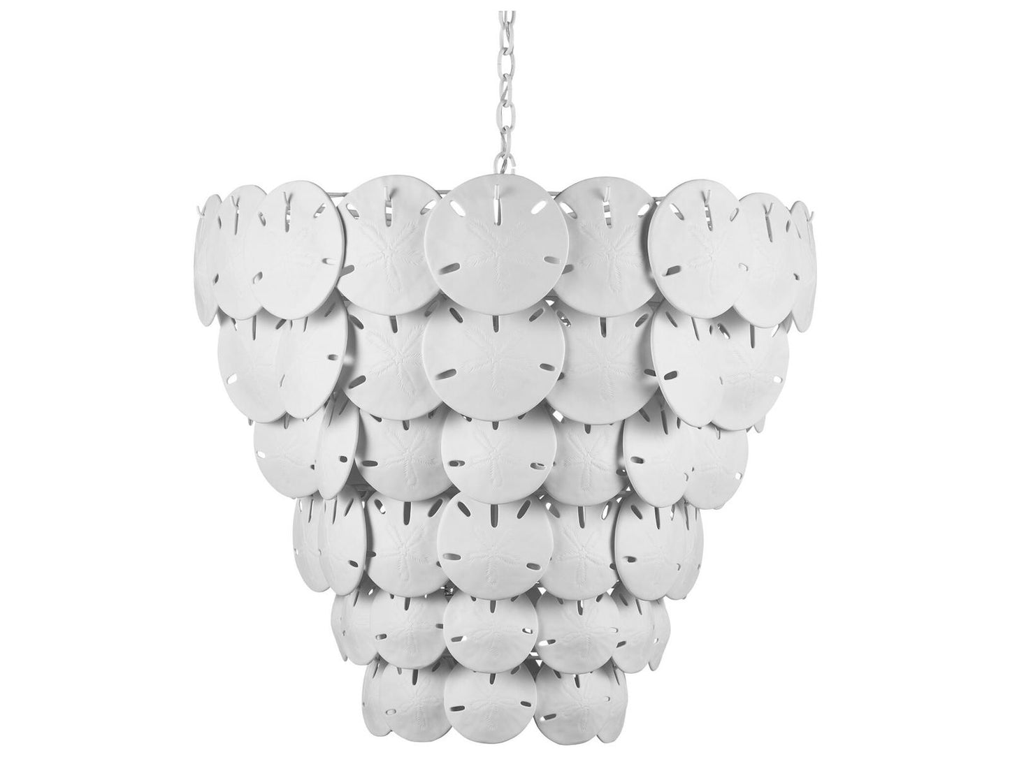 Currey & Company Currey and Company 8-Light Tulum Extra Large Chandelier in Sugar White