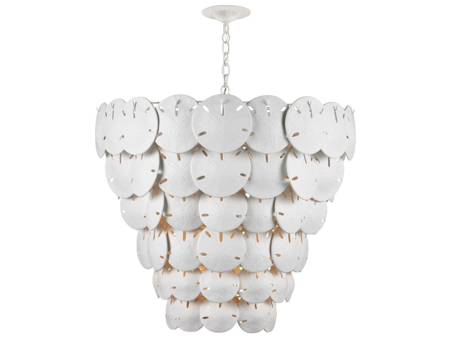 Currey & Company Currey and Company 8-Light Tulum Extra Large Chandelier in Sugar White