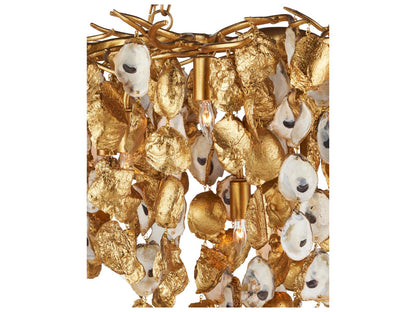 Currey & Company Currey and Company 14-Light Lucullan Chandelier in Contemporary Gold Leaf
