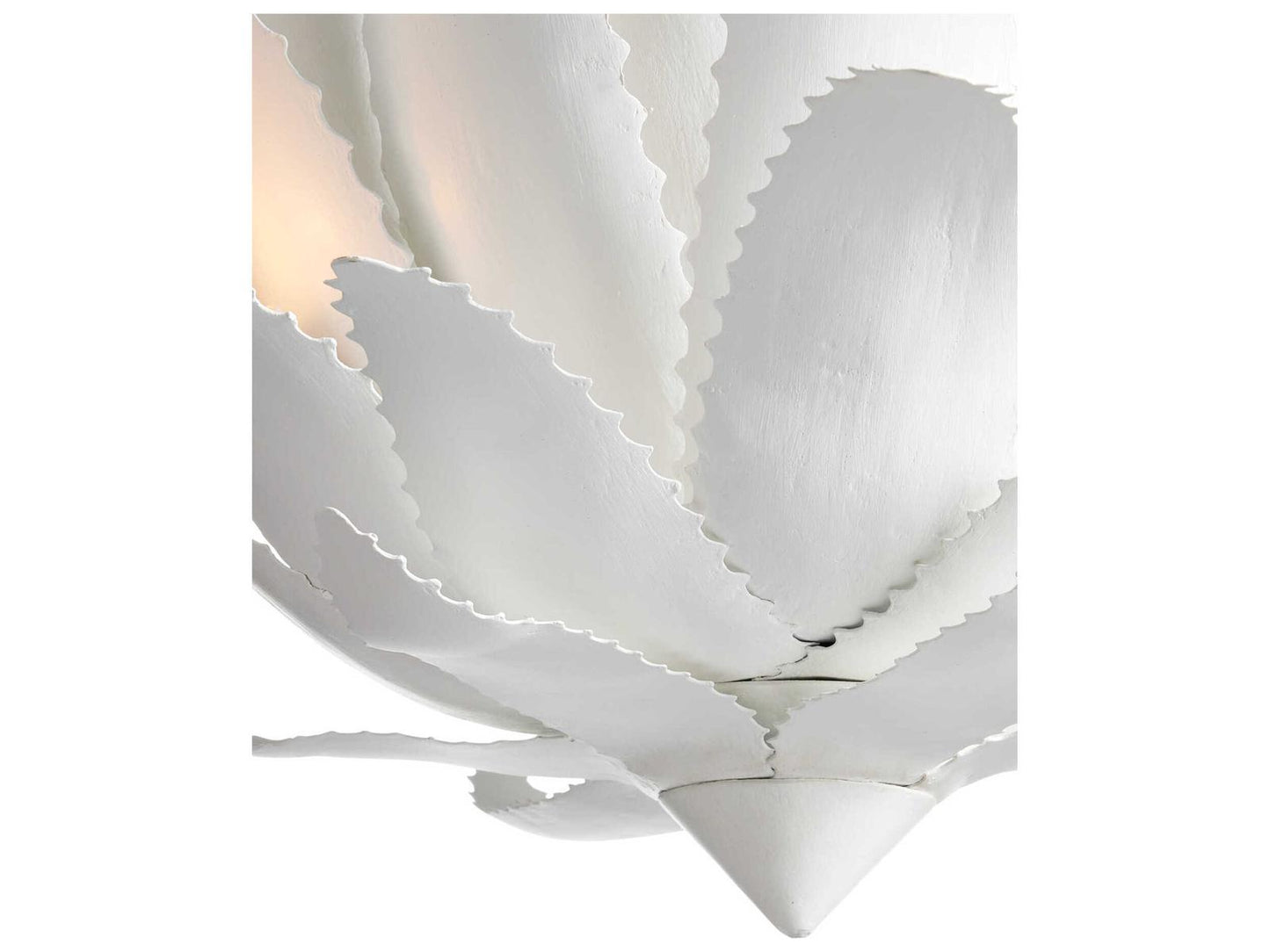 Currey & Company Currey and Company 9-Light Agave Chandelier in Gesso White Finish