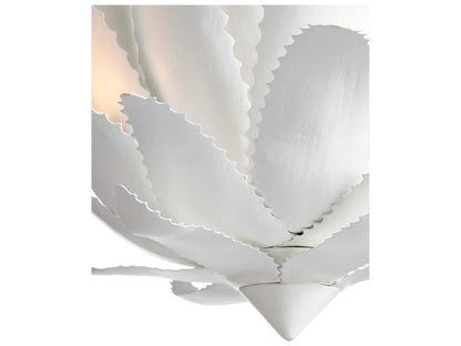 Currey & Company Currey and Company 9-Light Agave Chandelier in Gesso White Finish