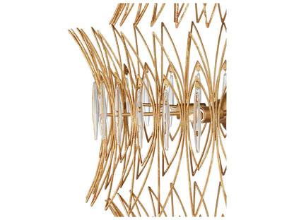 Currey & Company Currey and Company 18-Light Marquise Chandelier in Clear and Luxor Gold