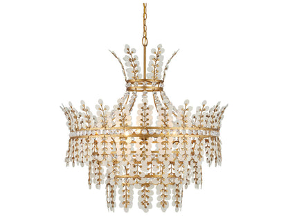 Currey & Company Currey and Company 4-Light Bradshaw Crystal Chandelier in Frosted Clear Brass