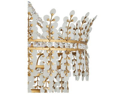 Currey & Company Currey and Company 4-Light Bradshaw Crystal Chandelier in Frosted Clear Brass