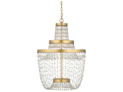 Currey & Company Currey and Company Mademoiselle Medium LED Chandelier in Contemporary Gold Leaf