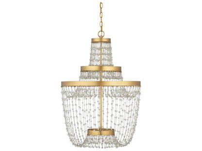 Currey & Company Currey and Company Mademoiselle Medium LED Chandelier in Contemporary Gold Leaf