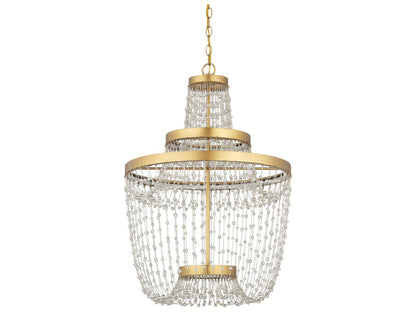 Currey & Company Currey and Company Mademoiselle Medium LED Chandelier in Contemporary Gold Leaf
