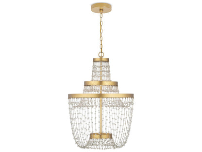 Currey & Company Currey and Company Mademoiselle Medium LED Chandelier in Contemporary Gold Leaf