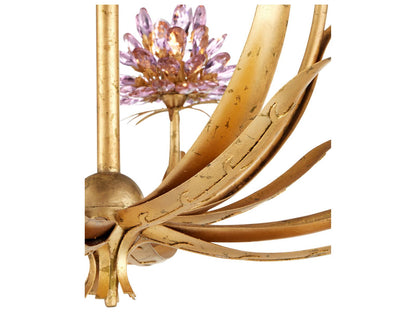 Currey & Company Currey and Company 8-Light Marilee LED Chandelier in Pink Dutch Gold Leaf