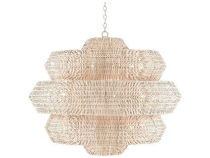Currey & Company Currey and Company 18-Light Antibes Chandelier in Bleached Natural Snow White