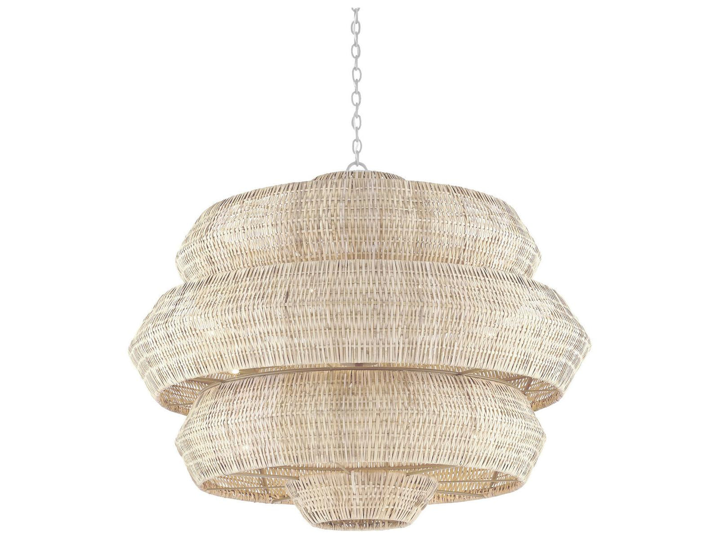 Currey & Company Currey and Company 18-Light Antibes Chandelier in Bleached Natural Snow White