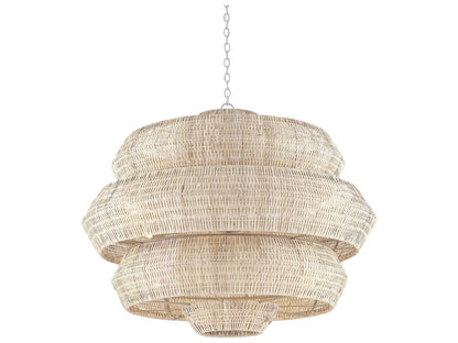 Currey & Company Currey and Company 18-Light Antibes Chandelier in Bleached Natural Snow White