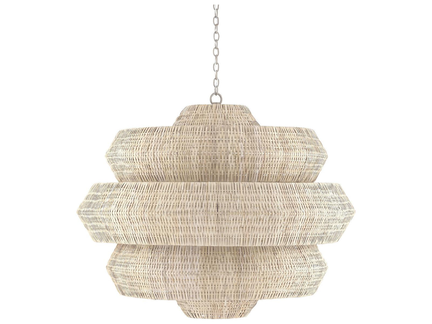 Currey & Company Currey and Company 18-Light Antibes Chandelier in Bleached Natural Snow White
