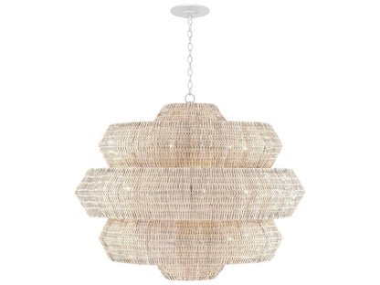 Currey & Company Currey and Company 18-Light Antibes Chandelier in Bleached Natural Snow White