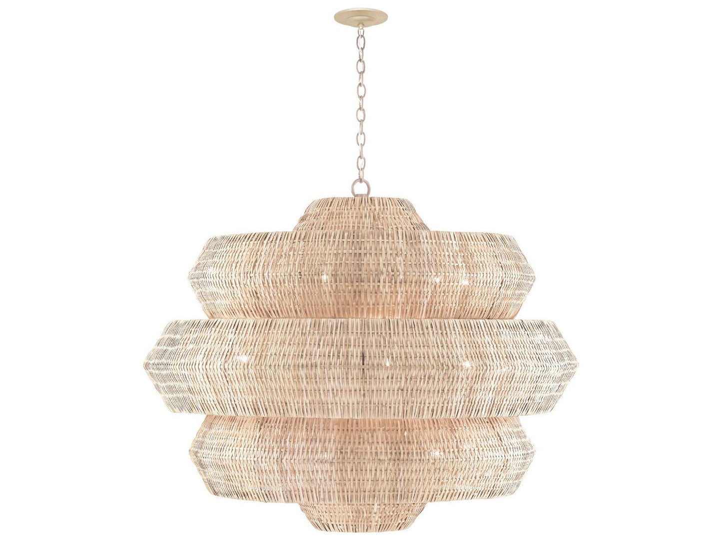 Currey & Company Currey and Company 18-Light Antibes Chandelier in Bleached Natural Snow White