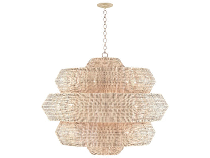 Currey & Company Currey and Company 18-Light Antibes Chandelier in Bleached Natural Snow White