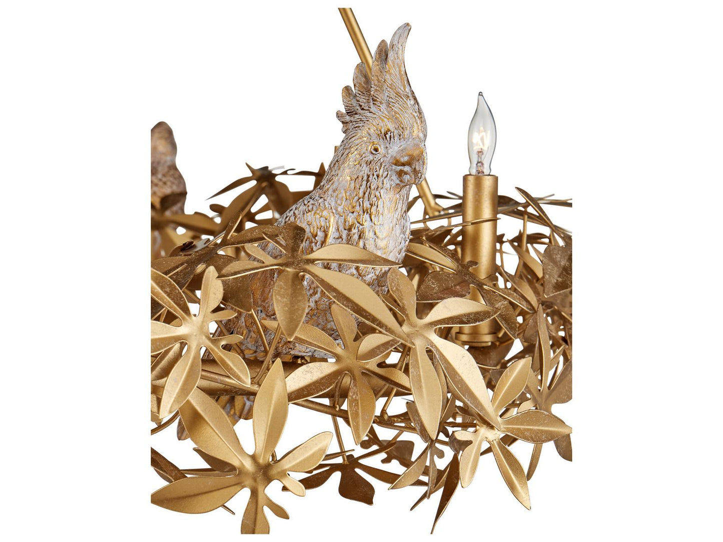 Currey & Company Currey and Company 6-Light Aviary Gold Ring Chandelier in Swedish Gold