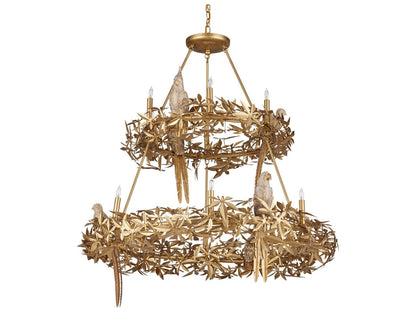 Currey & Company Currey and Company 12-Light Aviary Chandelier in Swedish Gold