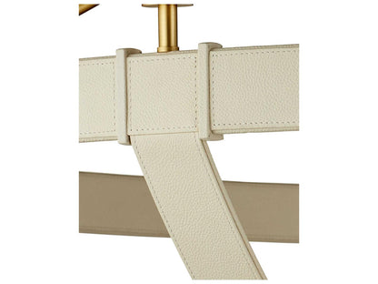 Currey & Company Currey and Company 8-Light Barrington Chandelier in Cream and Brushed Brass