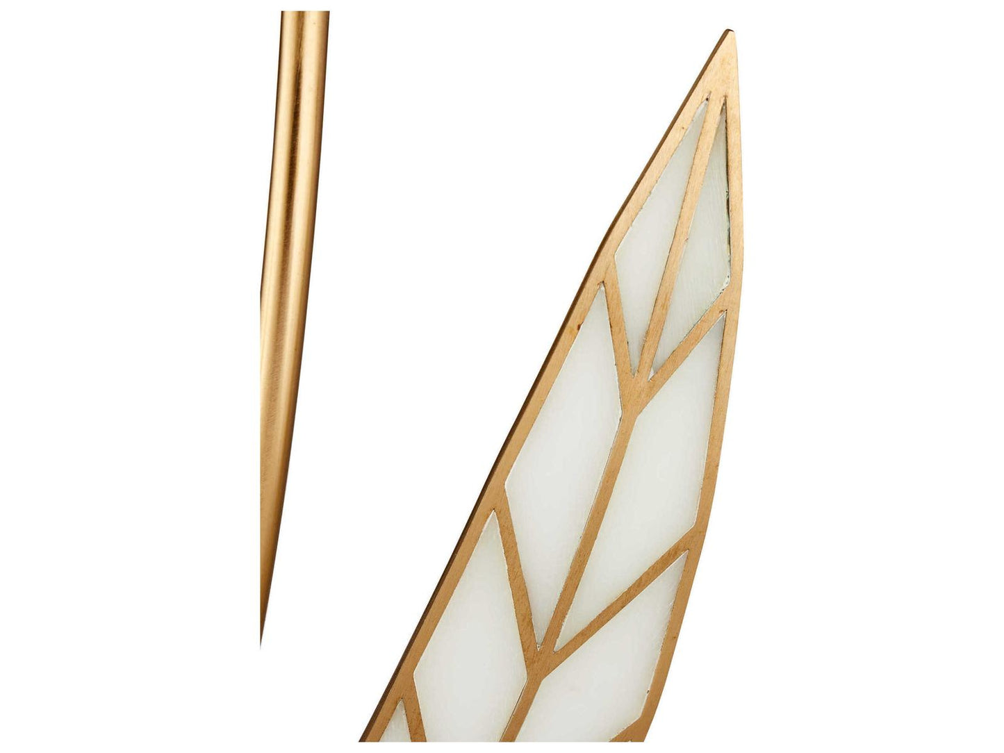 Currey & Company Currey and Company 6-Light Foliatura Chandelier in Antique Brass and Off-White