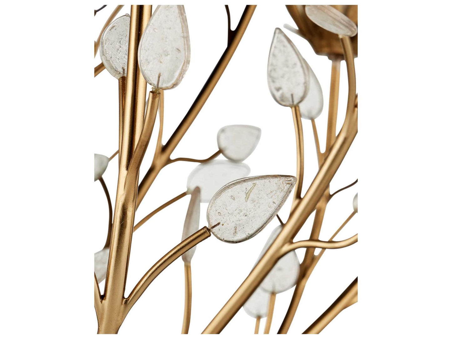 Currey & Company Currey and Company 15-Light Star Magnolia Large Chandelier in Antique Brass and White