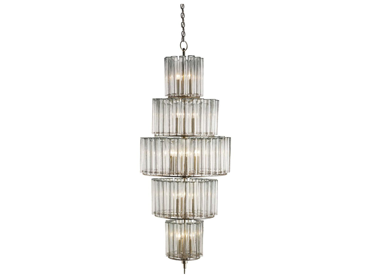 Currey & Company Currey and Company 18-Light Bevilacqua Chandelier in Silver Leaf