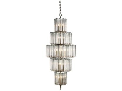 Currey & Company Currey and Company 18-Light Bevilacqua Chandelier in Silver Leaf