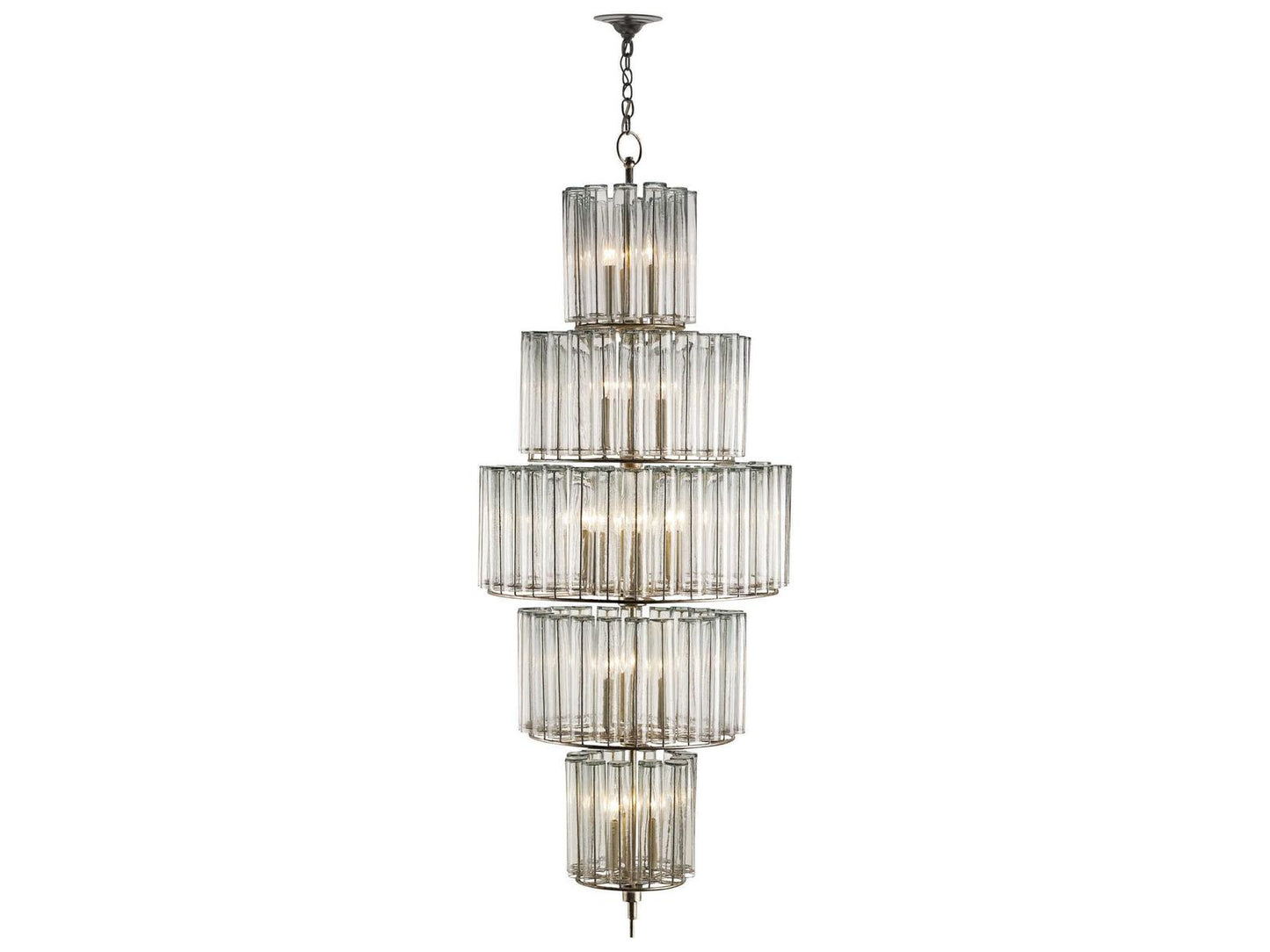 Currey & Company Currey and Company 18-Light Bevilacqua Chandelier in Silver Leaf