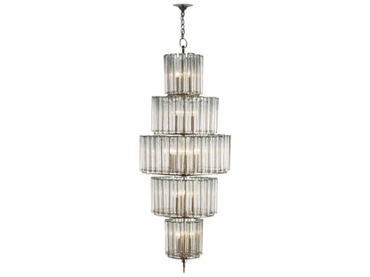 Currey & Company Currey and Company 18-Light Bevilacqua Chandelier in Silver Leaf
