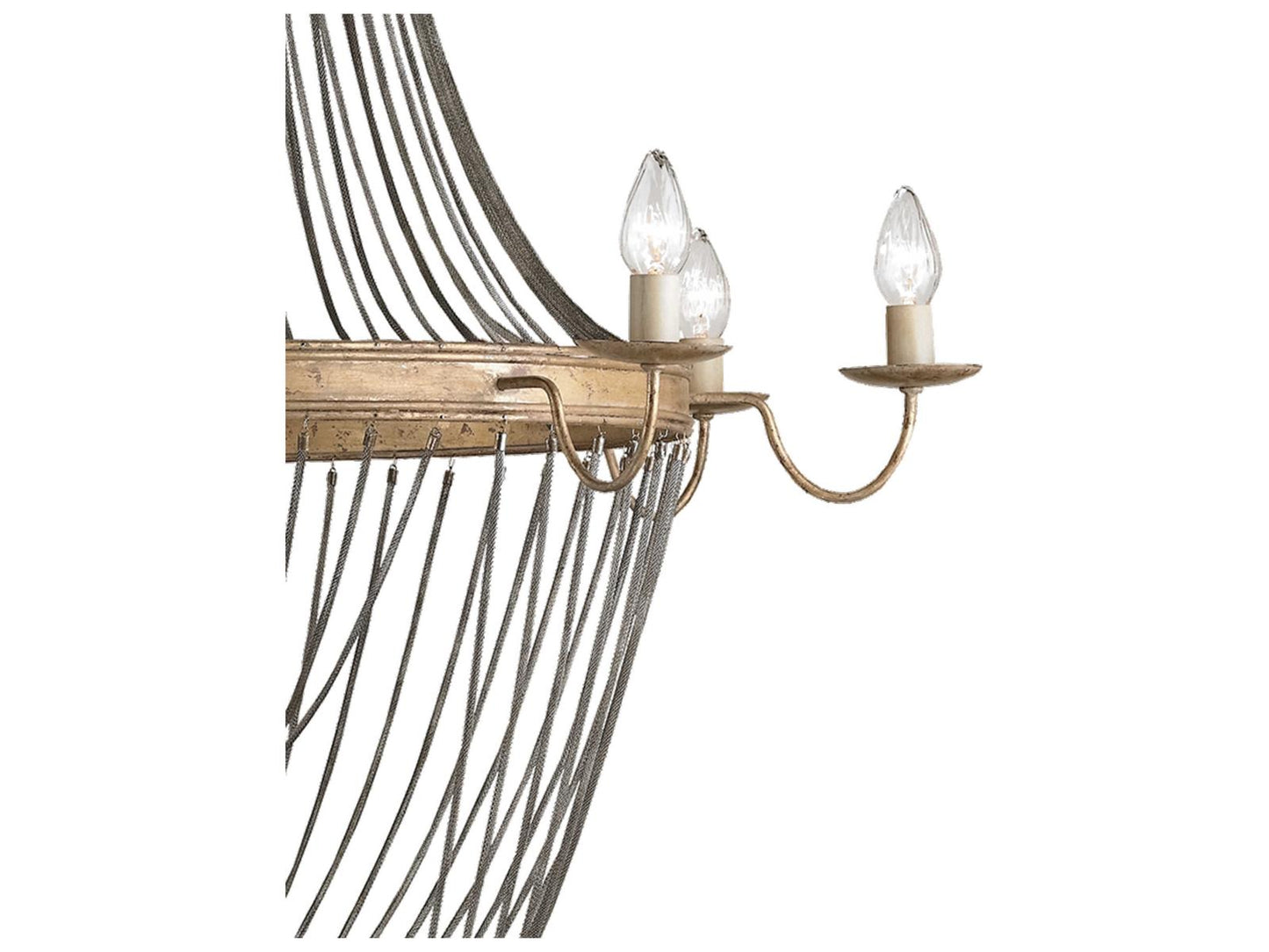 Currey & Company Currey and Company 8-Light Lucien Chandelier in French Gold Leaf