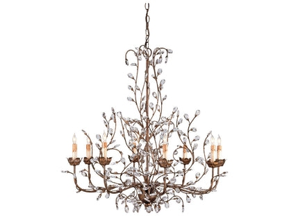 Currey & Company Currey and Company 8-Light Crystal Bud Chandelier in Cupertino Finish