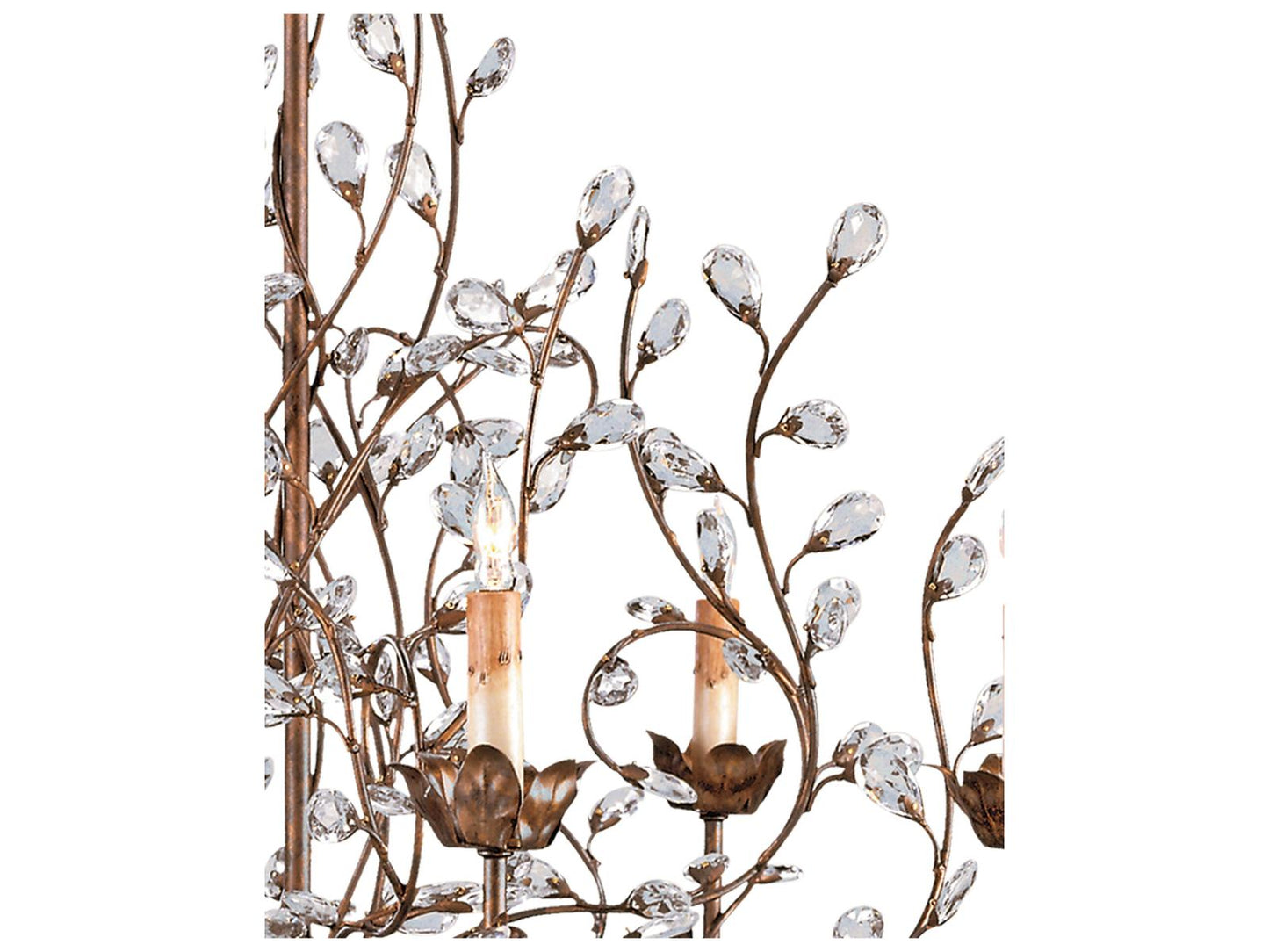 Currey & Company Currey and Company 8-Light Crystal Bud Chandelier in Cupertino Finish