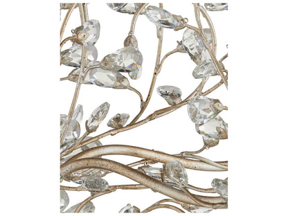 Currey & Company Currey and Company 8-Light Crystal Bud Chandelier in Silver Granello
