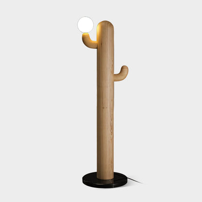 Cactus Wood Floor Lamp Model A: ∅ 14.2″ x H 50″ / Wood Color / US Plug Floor lamp