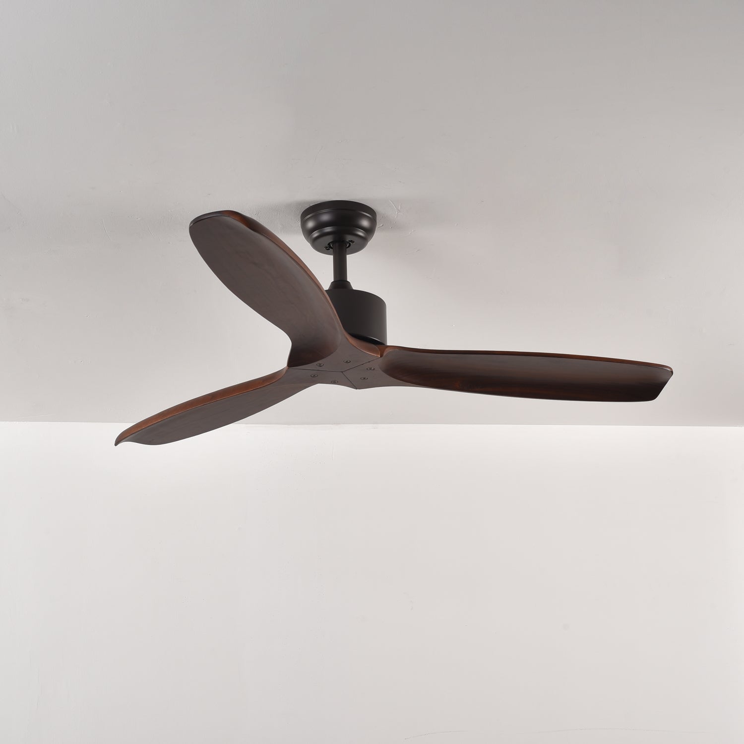 Caesar Kissel 52’’ Ceiling Fan ∅ 52″ x H 11.8″ / Walnut Wood Grain Ceiling fan light